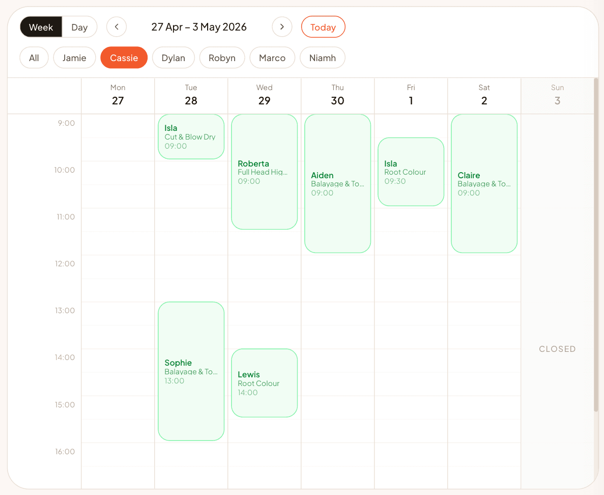 Sullio week calendar